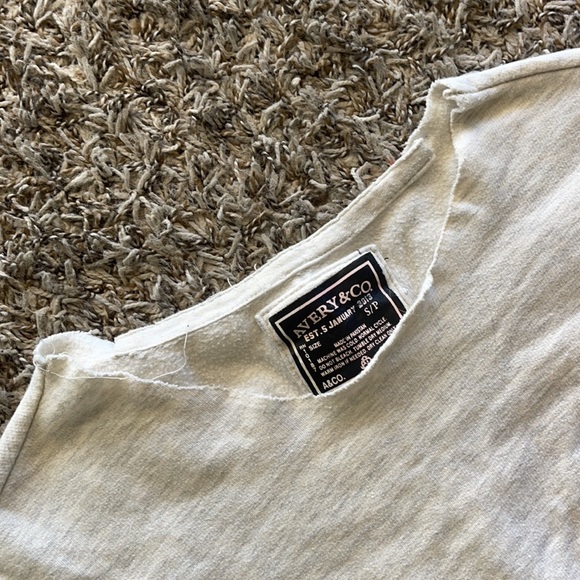 Hand Distressed Swoopneck Crewneck - Picture 2 of 4
